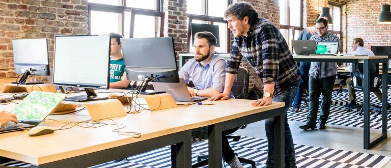 Kontor ved et startup-AS